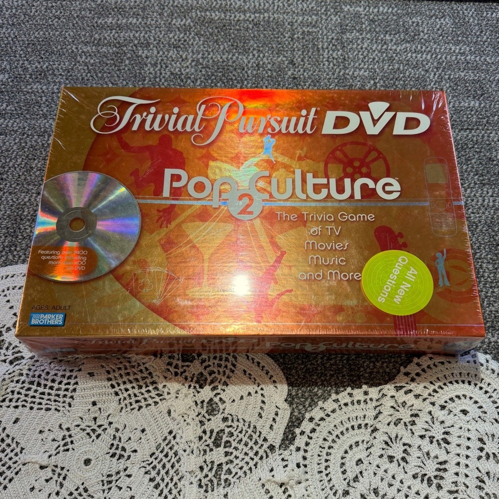 Trivial Pursuit DVD Pop Culture‎ 2 Board Game 2005 Parker Brothers New Sealed